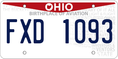 OH license plate FXD1093