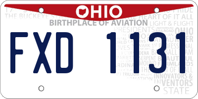 OH license plate FXD1131