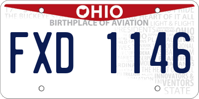 OH license plate FXD1146