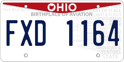 OH license plate FXD1164