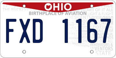 OH license plate FXD1167