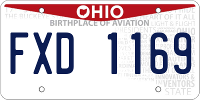 OH license plate FXD1169