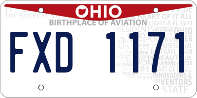 OH license plate FXD1171
