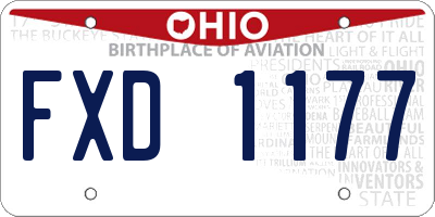 OH license plate FXD1177