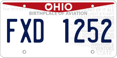 OH license plate FXD1252