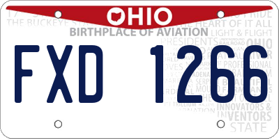 OH license plate FXD1266