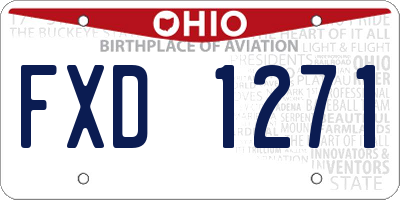OH license plate FXD1271