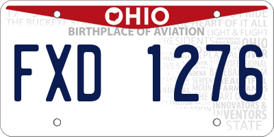 OH license plate FXD1276