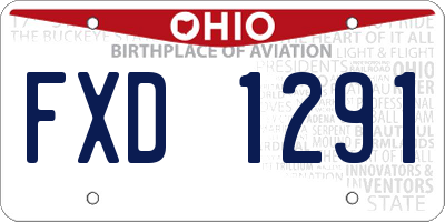 OH license plate FXD1291