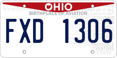 OH license plate FXD1306