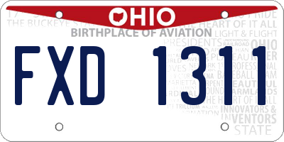 OH license plate FXD1311