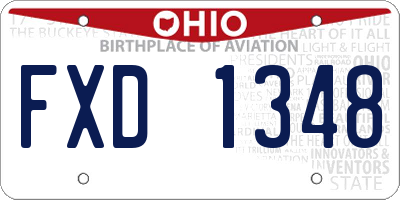 OH license plate FXD1348