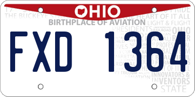 OH license plate FXD1364