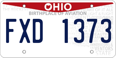 OH license plate FXD1373