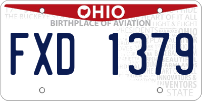 OH license plate FXD1379