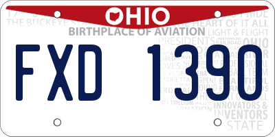 OH license plate FXD1390