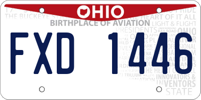 OH license plate FXD1446