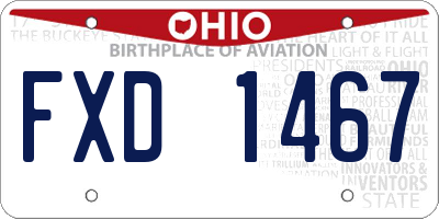 OH license plate FXD1467
