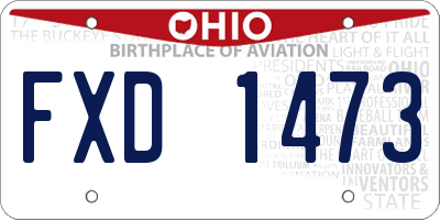 OH license plate FXD1473
