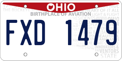 OH license plate FXD1479
