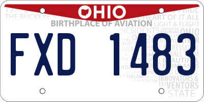 OH license plate FXD1483