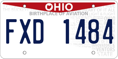 OH license plate FXD1484