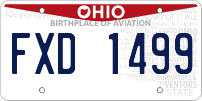 OH license plate FXD1499