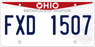 OH license plate FXD1507