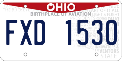 OH license plate FXD1530