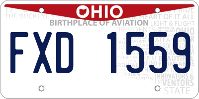 OH license plate FXD1559