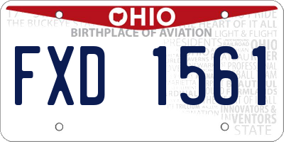 OH license plate FXD1561