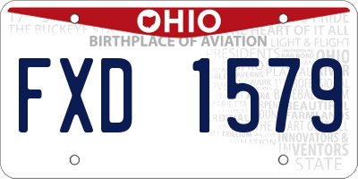 OH license plate FXD1579