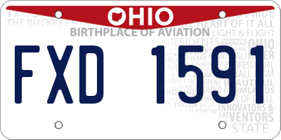 OH license plate FXD1591