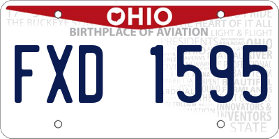 OH license plate FXD1595