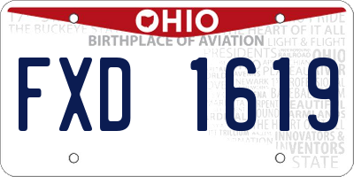OH license plate FXD1619