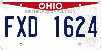 OH license plate FXD1624