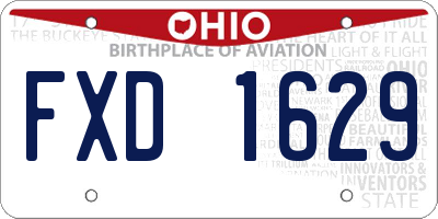 OH license plate FXD1629