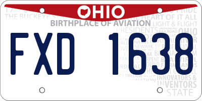 OH license plate FXD1638