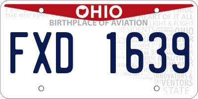 OH license plate FXD1639