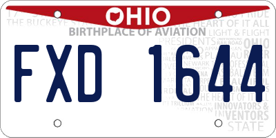 OH license plate FXD1644