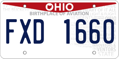 OH license plate FXD1660