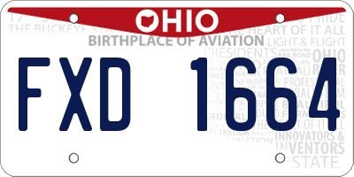 OH license plate FXD1664