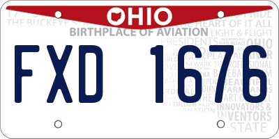 OH license plate FXD1676