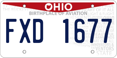 OH license plate FXD1677