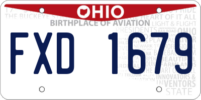 OH license plate FXD1679
