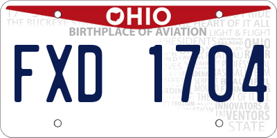 OH license plate FXD1704