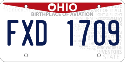 OH license plate FXD1709