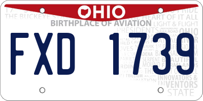 OH license plate FXD1739