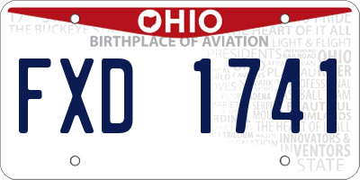 OH license plate FXD1741