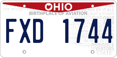 OH license plate FXD1744